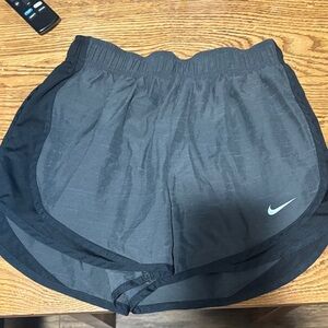 Nike Women's Charcoal and Black Athletic Shorts